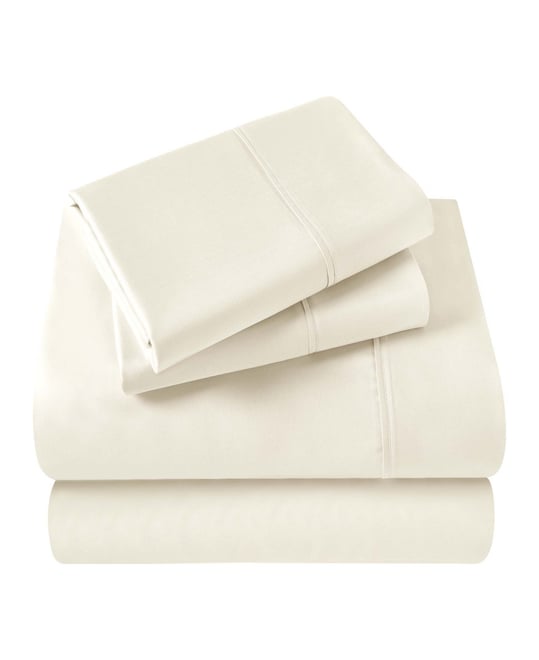 Egyptian Cotton 400 Thread Count Solid Deep Pocket Sheet Set, Queen
