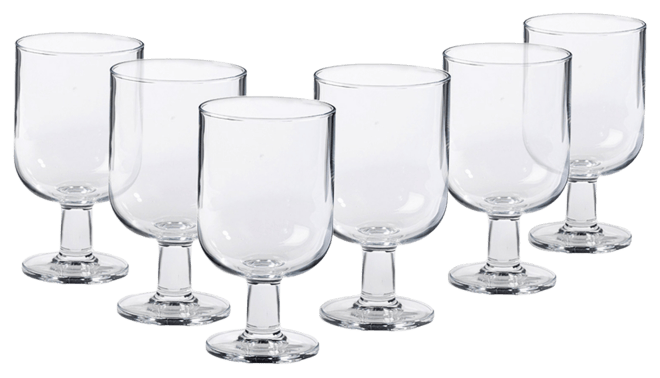 Wine Glasses, Set of 6