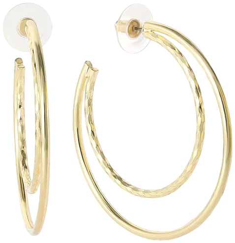 Womens Double Hoop Earrings