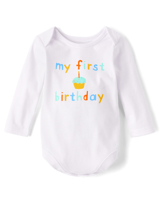 pre-order: first birthday bodysuit dress product info and reviews "ONE" First Birthday Bodysuit | 100% Cotton Baby Outfit