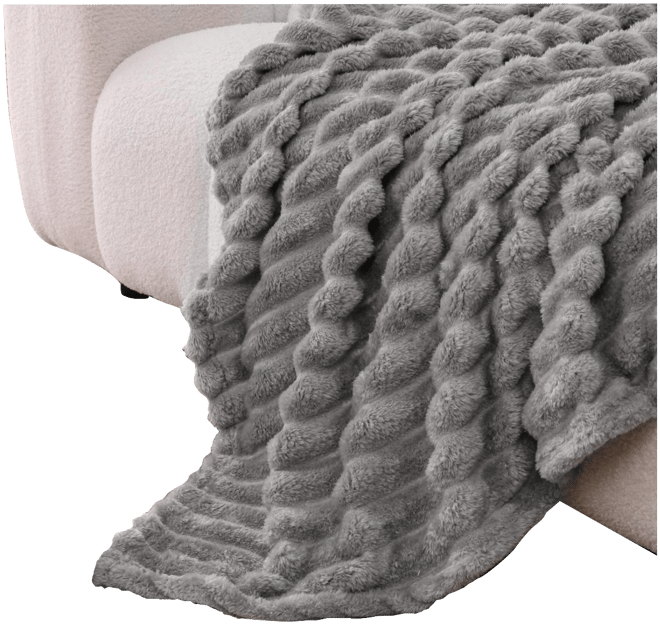 Modern Lux Ultra Soft & Plush Ribbed Accent Throw Blanket