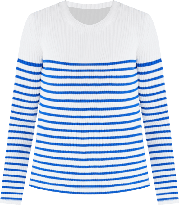 Women's Stripe Long Sleeve Knit Top
