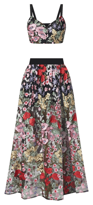 Bebe Women's Floral Embroidered Two Piece Set - Macy's