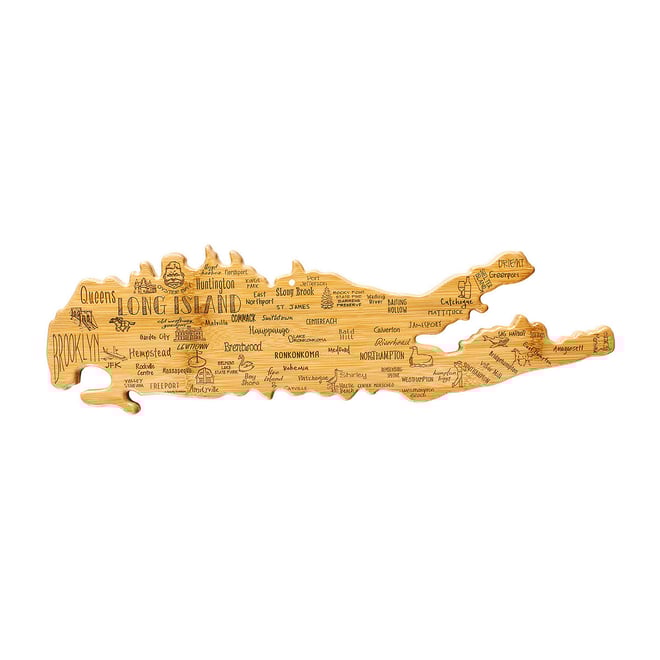 Totally Bamboo Destination State Shaped Serving and Cutting Board
