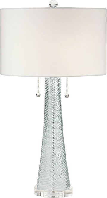 Miriam Modern Table Lamp 28 1/2" Tall Light Aqua Blue Textured Glass White Drum Shade for Bedroom Living Room Bedside Nightst