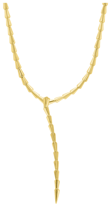 Gold Adjustable Serpent Lariat Y-Necklace