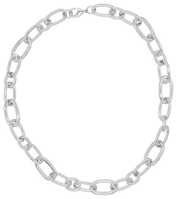 Silver Chunky Link Necklace