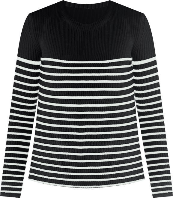 Women's Stripe Long Sleeve Knit Top