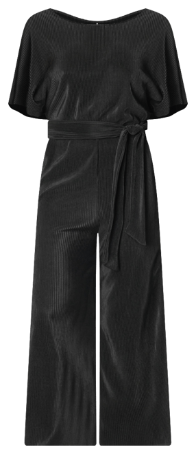 Women's Plisse Culotte Jumpsuit,Blue,XLarge