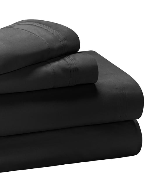 650-tc Egyptian Cotton Solid Deep Pocket Sheet Set, Split King
