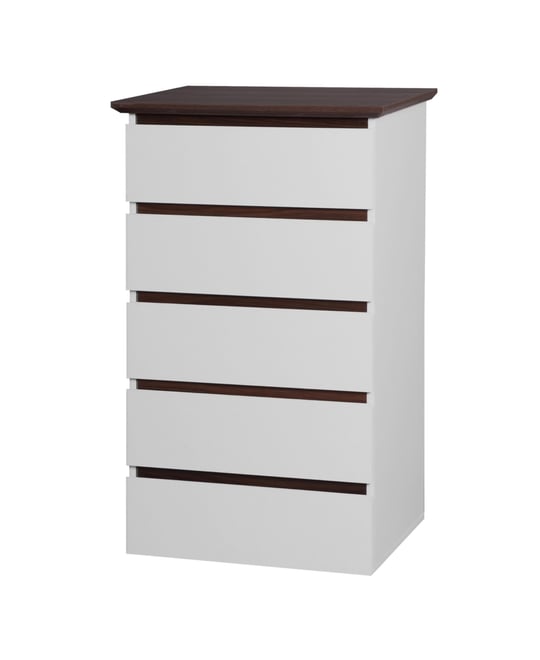 5 Drawer Tall White Dresser