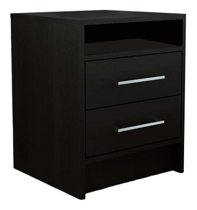 Philadelphia Nightstand, Two Drawers, Concealed Shelf