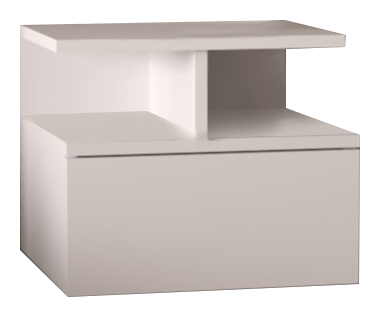 Augusta Floating Nightstand with 2-Tier Shelf and 1-Drawer