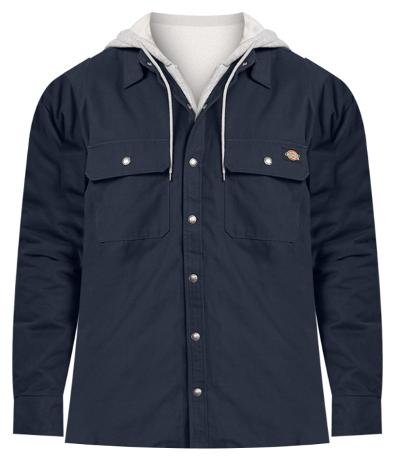 Dickies men's relaxed fit best sale hooded quilted shirt jacket