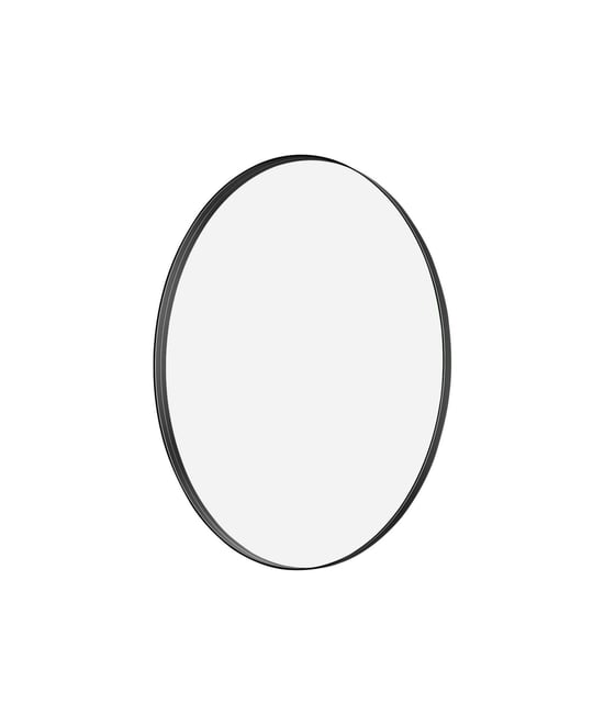 Oval Wall Mounted Mirror 24"x36" in Black