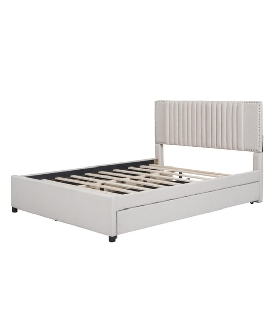 Streamdale Queen Platform Bed with 2 Drawers and Trundle