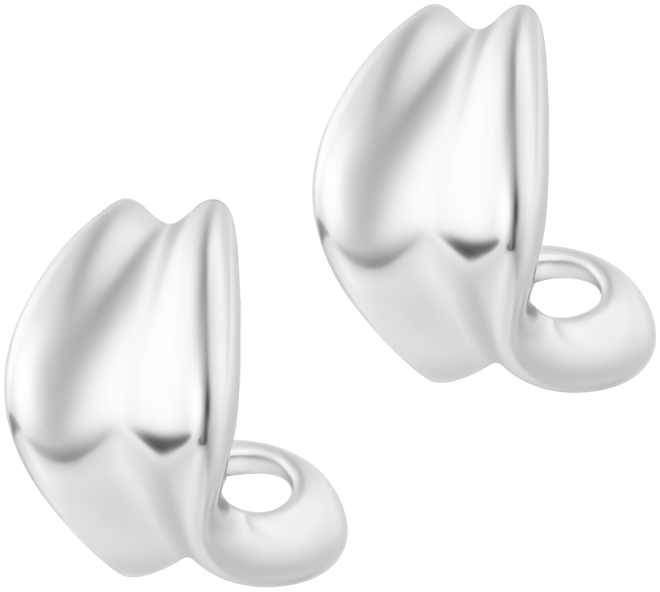 Silver Chunky Hoop Earrings