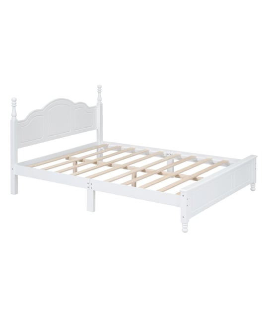 Streamdale Retro Style Queen Size Wood Bed Frame with Slat Support