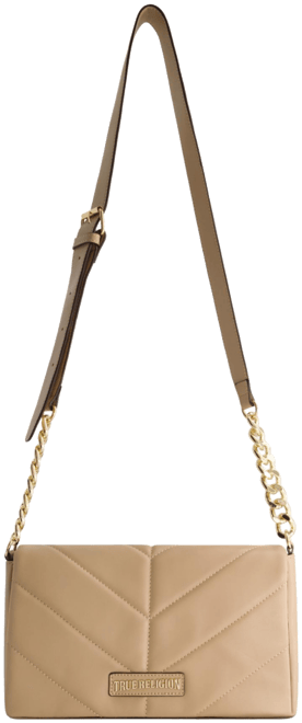 Quilted Logo Plaque Flap Bag