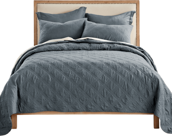 Washed Linen Relaxed Textured Quilt, Twin