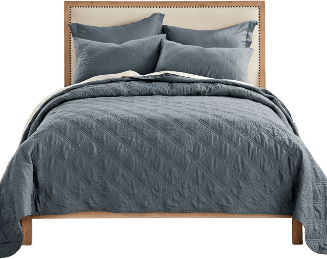 Washed Linen Relaxed Textured Quilt, King