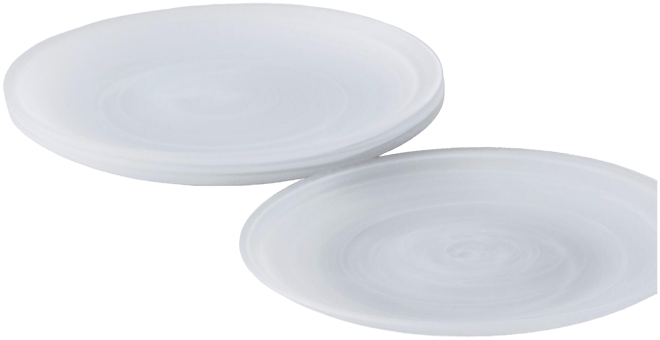 La Jolla Glass Dinner Plates, Set of 4
