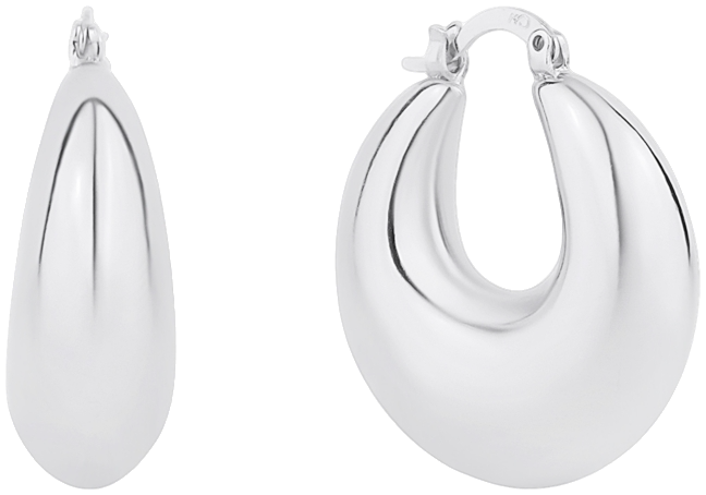 18K Gold Plated or Silver Plated Hoop Earring