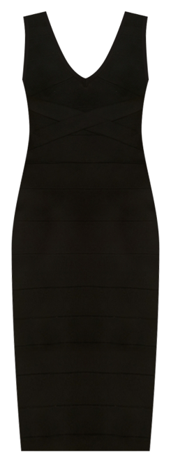 Women's V- neck Bandage Midi Dress