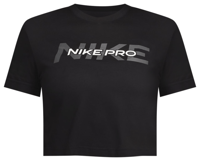 Nike Pro เสื้อยืดเอวลอยแขนสั้นผู้หญิง