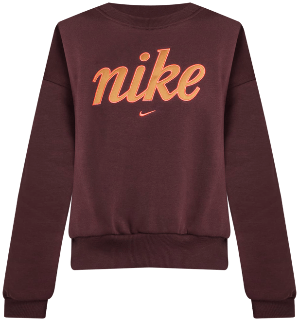 ナイキ スポーツウェア クラブ フリース ガールズ ボクシー クルーネック スウェットシャツ
