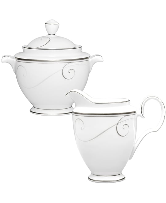 Platinum Wave Sugar Creamer Set