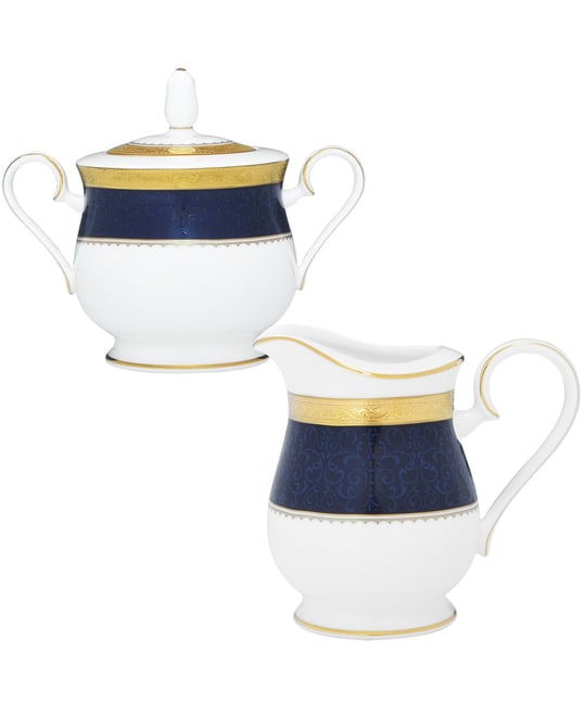 Odessa Cobalt Gold Sugar Creamer Set