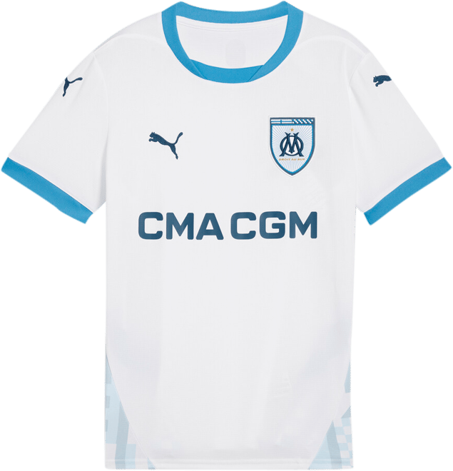 PUMA Olympique de Marseille 24/25 Big Kids' Replica Home Soccer Jersey