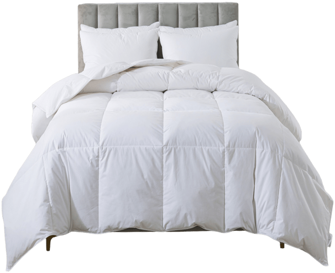 Year Round White Goose Nano Down and Feather Blend Comforter, Queen