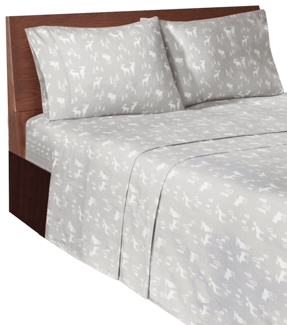Printed Flannel 4-Pc. Sheet Set, Queen