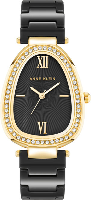 Women's Quartz Black Ceramic Watch, 36mm