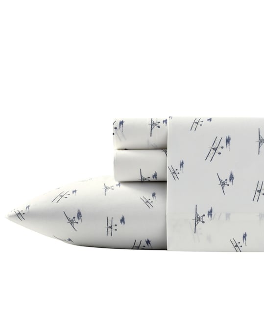 Printed 100% Cotton Percale 4-Pc. Sheet Set, King