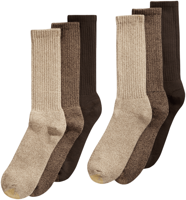 Men's 6-Pack Casual Harrington Socks