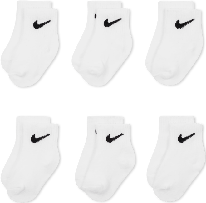Nike Swoosh Calcetines al tobillo para bebé (12 a 24 meses) (6 pares)