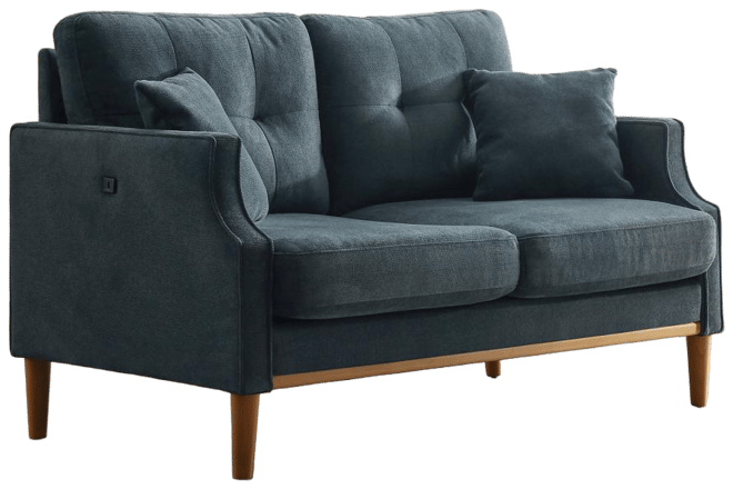 Loveseats 2 Seater Sofa For Primary Living Space, Bedroom, Office, Waterproof Fabric, Usb Chair