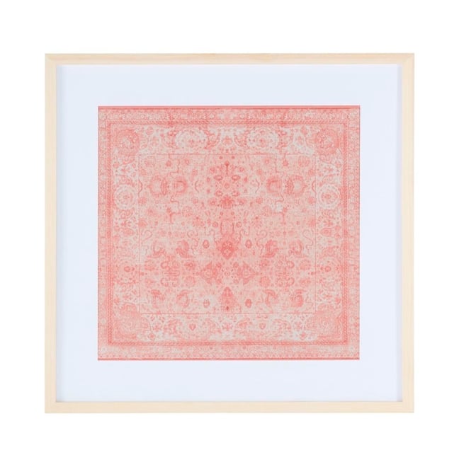 Alsephina 25" Pink Framed Textile Wall Art