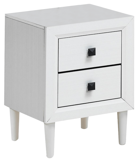 Multipurpose Retro Bedside Nightstand with 2 Drawers