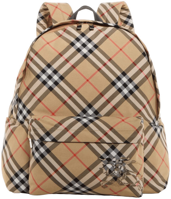 burberry ekd london check and leather backpack Baby Logo Changing in Black (40cm) A backpack woven with the Burberry Check in signature sand beige Burberry Essential Check Backpack |