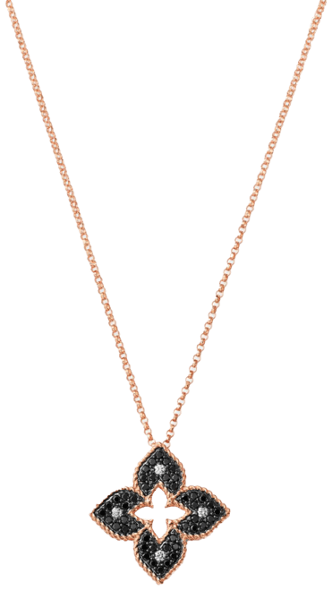 Roberto Coin 18K Rose Gold Venetian Princess Black & White Diamond