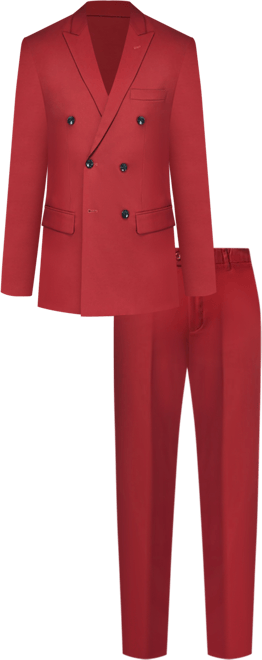 Men's Slim Fit 2-Piece Double Breasted Suit