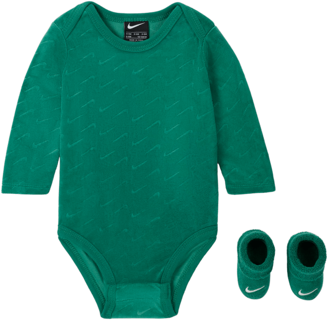 Nike Baby (0-9M) Velour Swoosh 2-Piece Bodysuit Boxed Set