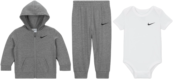 Nike Baby (0-9M) 3-Piece Bodysuit Set
