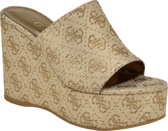 【国内発送】GUESS＊Bintai Platform Slide Wedge Sandals GUESS Bintai Platform Slide Casual Wedge Sandals - Macy's