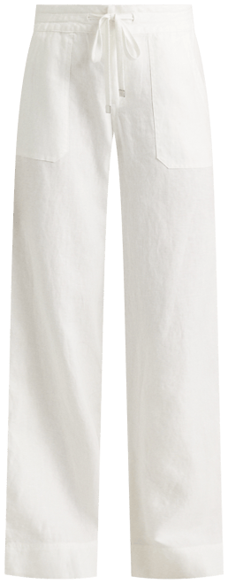 Petite 100% Linen Wide-Leg Linen Pants