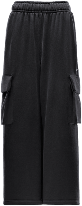 Nike Sportswear Pants de French Terry de tiro bajo oversized con dobladillo abierto para mujer